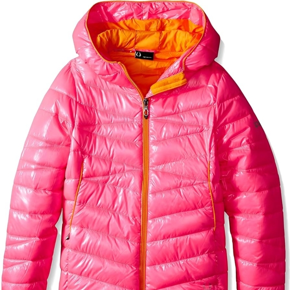 Spyder Big Girls' Timeless Down Hooded Puffer Coat - Picture 1 of 11